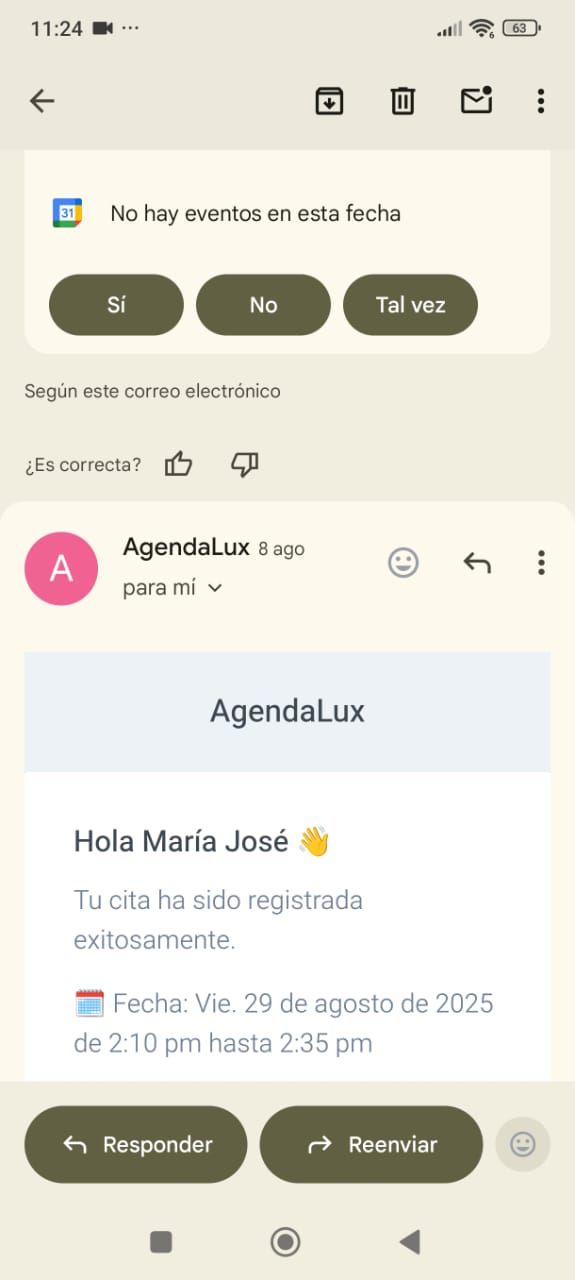Notificación correo